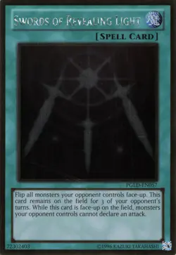 Yugioh Swords of Revealing Light PGLD-EN057 Gold Rare LP - Image 1