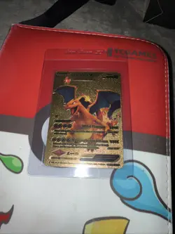 Pokemon Charizard V Evolution 508HP Gold Foil Fan Art Card SMP 26-43 - Image 3