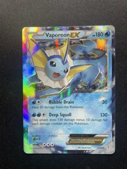 Pokemon TCG Vaporeon EX Generations Holo Rare Card 24/83 LP Condition - Image 1