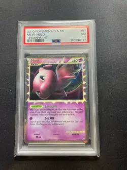 PSA 7 Mew Prime Holo - 97/102 HG&SS Triumphant Pokemon Card - 2010 - NM-Mint - Image 1