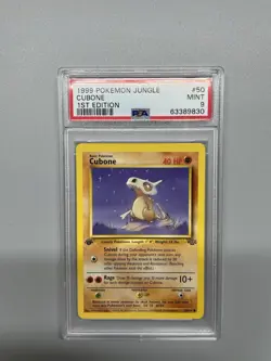 1999 1st Edition Cubone PSA 9 Jungle #50/64 Mint Rare First Vintage Pokemon Card - Image 1