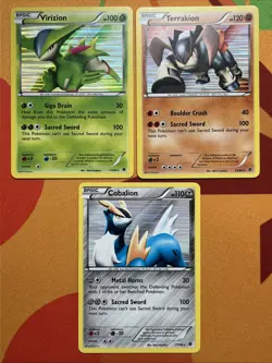 [3x] Pokemon Card Lot: Virizion, Terrakion, & Cobalion (Emerging Powers) NM/VLP - Image 1