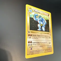 Pokemon WOTC Machoke 34/102 1st Edition Shadowless Base Set Card Near Mint - Image 4
