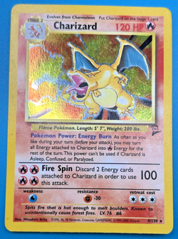 Charizard Pokemon TCG Base Set II #4 Holo Rare Card 4/130 - Image 1