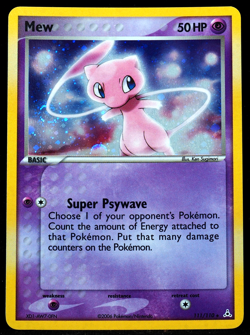 Mew 111/110 NM+ w/ Swirl EX Holon Phantoms Pokemon Card - Image 1