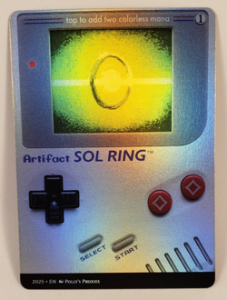 Sol Ring FOIL Proxy Playtest Card Custom Meme Classic Video Game Art Design - Image 1