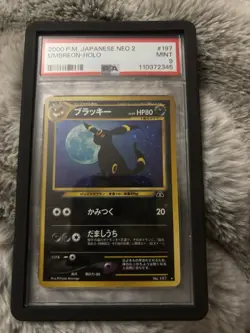 Pokemon Umbreon Holo Card No.197 Neo 2 Discovery Series PSA 9 - Image 1