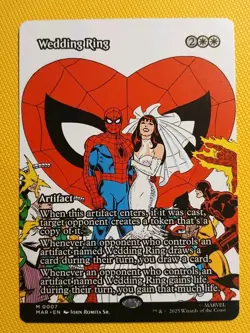 Wedding Ring - (Borderless) - Marvel's Spiderman (MAR) - MTG 0007 - Image 1