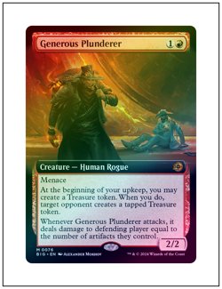 1x Generous Plunderer, Extended Art Foil, Magic MTG NM - Image 1