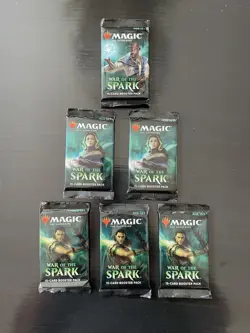 Magic the Gathering War of the Spark Boosters X6 Factory Sealed - Image 1