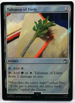 Talisman of Unity (Surge Foil) Doctor Who, Magic the Gathering, MTG (845) - Image 1