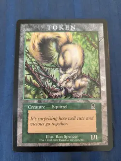 Squirrel Token (Odyssey) - MTG Magic Player Rewards 2002 Rare LP - Image 1