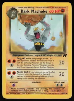 Pokemon Team Rocket #40/82 Dark Machoke Lightly played - Image 1