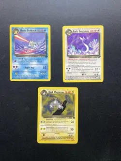 Pokemon Team rocket 3x Bundle Dark Dragonaire, Dark Golduck, Dark Magneton LP - Image 1