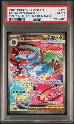 2025 POKEMON MEGA EVOLUTION SPECIAL ILLUSTRATION RARE MEGA VENUSAUR EX PSA 10 - Image 1