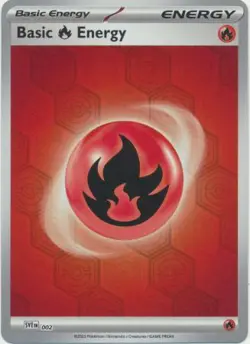 BASIC FIRE ENERGY 002 SHROUDED FABLE POKEMON (REVERSE HOLO, NM) - Image 1