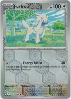 FURFROU 051/064 SHROUDED FABLE POKEMON (REVERSE HOLO, NM) - Image 1