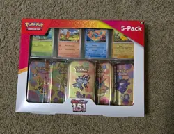 Pokemon TCG Scarlet & Violet 151 Mini Tins Costco Bundle, 5 Pack - Sealed - Image 1