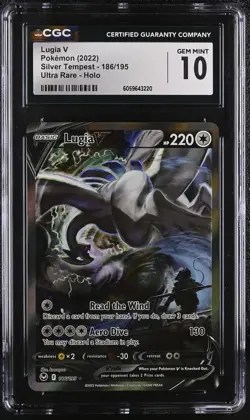 LUGIA V Silver Tempest Holo Rare #186 CGC 10 Pokemon [Nostalgium] - Image 1