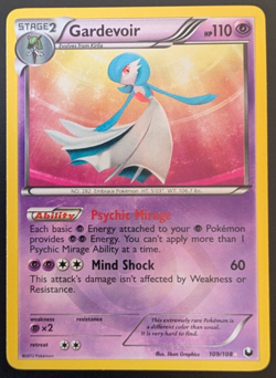 Gardevoir 2012 Dark Explorers Pokemon Holo 109/108 LP - Image 1
