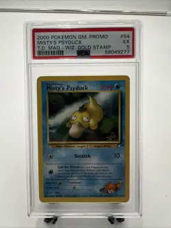 PSA 5 Misty's Psyduck W Gold Stamp Top Deck Magazine August 2000 English Pokemon - Image 1