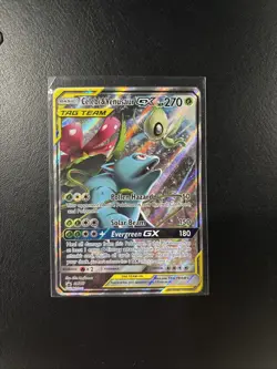 Pokemon TCG Celebi & Venusaur GX Tag Team SM167 Black Star Promo, Sun & Moon - Image 1