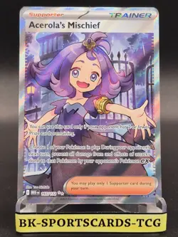 Pokemon TCG Mega Evolution: Acerola's Mischief 165/132 Ultra Rare Full Art 2025 - Image 1