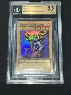Yu-Gi-Oh BGS 9.5 Super Rare Firewing Pegasus WCS-AE503 World Championship Promo! - Image 1
