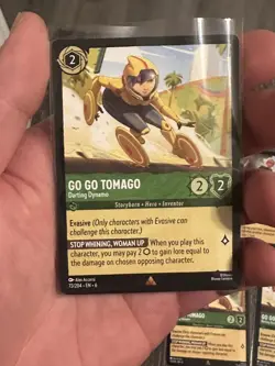 Disney Lorcana Mixed 5 Rare Card Lot, Go Go Toago73/204, Genie53/204, Calhoun191 - Image 3