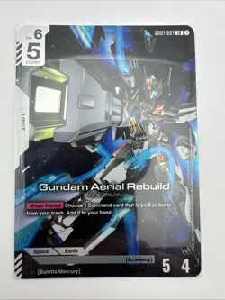 Aerial Rebuild GD01-067 LR Foil Gundam Newtype Rising Card Game NM XVX-016RN TCG - Image 3