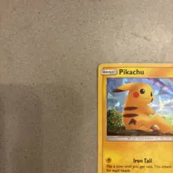 2017 Pokemon Pikachu 28/73 Holo Shining Legends Cracked Ice Holo Pokemon Card - Image 2