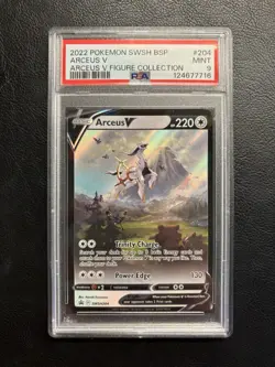 Pokemon TCG Arceus v SWSH Black Star Promo Holo Card SWSH204 PSA 9 - Image 1