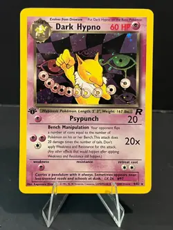 Dark Hypno (1st) First Edition - 9/82 Team Rocket Holo - LP - Pokemon Card - Image 1