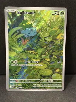 Pokemon TCG Bulbasaur Holo Rare Card 166/165 Scarlet & Violet 151 Series - Image 1
