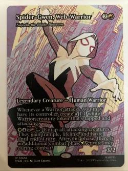 MTG Spider-Gwen, Web-Warrior 0024 Borderless MTG Spider-Man Non-Foil NM/M - Image 1