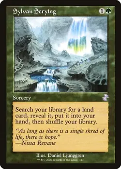 Sylvan Scrying - Foil Time Spiral Remastered NM MTG - Image 1