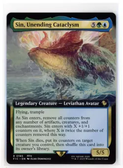 MtG FIC Sin, Unending Cataclysm #185 Extended Art Non-Foil - Image 1