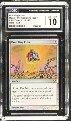 DOUBLING CUBE Fifth Dawn Foil Rare CGC 10 Gem Mint MTG [Nostalgium] - Image 1