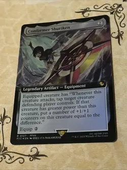 MTG Conformer Shuriken (Extended Art Foil) Commander Final Fantasy 127 FF7 NM - Image 2