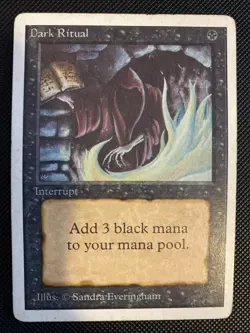 English - MTG Dark Ritual - HP - Unlimited Edition - Image 1