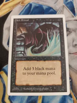Dark Ritual MTG Unlimited Common Black Instant Heavily Played x1 GG78 - Image 1
