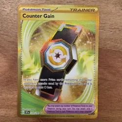 Counter Gain 249/191: Surging Sparks Holo Secret Rare Gold Pokemon - Image 1