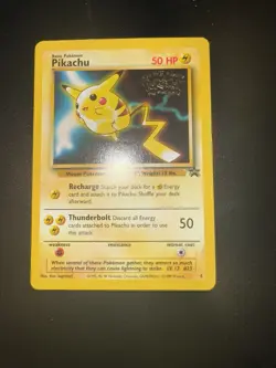Pokemon TCG Pikachu #4 Stamped 1999 WB Movie Black Star Promo Card - Image 1