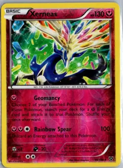 Xerneas (96/146 Reverse Holo Rare) XY Base Set Pokemon TCG LP - Image 1