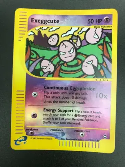 Exeggcute 77/147 REVERSE HOLO Pokemon Aquapolis Vintage WOTC E Series NM 2003 - Image 1