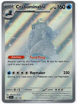 Pokemon - Stellar Crown Illustration Rare Crabominable 149/142 NM - Image 1
