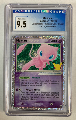 CGC Mint+ 9.5 Mew ex Holo #88/92 Pokemon (Celebrations: Classic Collection) - Image 1