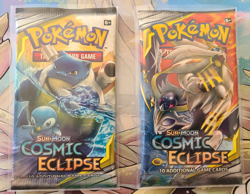 Pokemon Sun & Moon Cosmic Eclipse- Two (2) Sealed Booster Packs Unweighed - Image 1