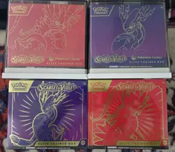 🔥 Pokemon Center Elite Trainer Box Set of 4 Scarlet Violet Koraidon Miraidon 🔥 - Image 1