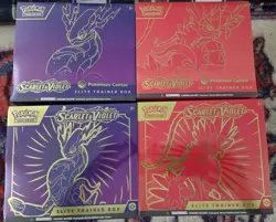 🔥 Pokemon Center Elite Trainer Box Set of 4 Scarlet Violet Koraidon Miraidon 🔥 - Image 3